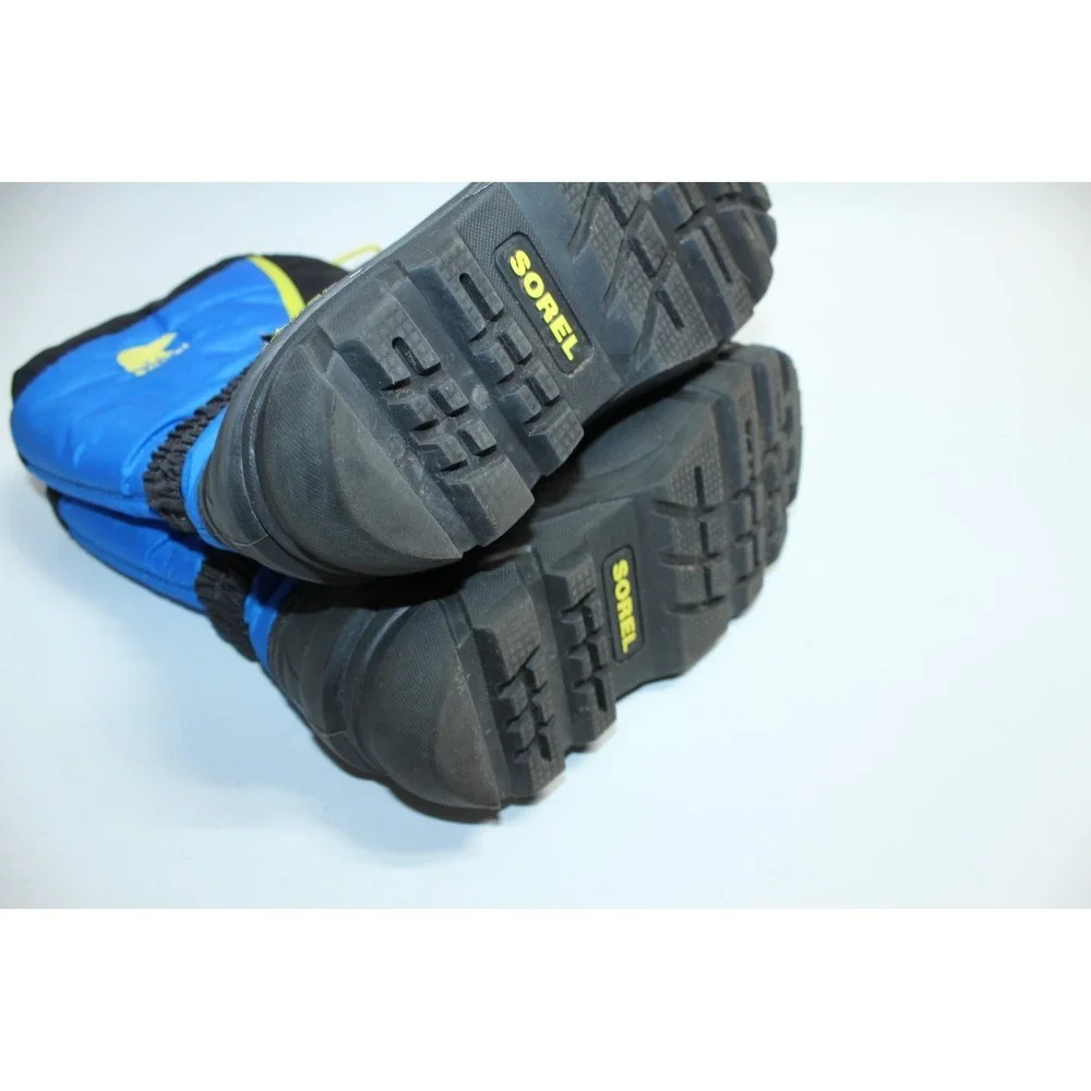 SOREL Flurry Youth Kids Insulated Winter Waterproof Snow Boots Blue-Black Size 1